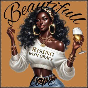 Elegant Satin Poster - "Rising with Grace" Art Print, Inspirational Wall Decor,